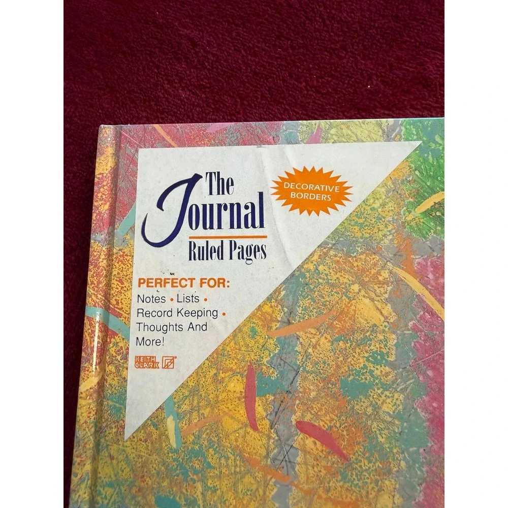 Vintage 1994 Keith Clark Hardcover Journal Ruled Pages Abstract 90s TL‎ 790-10